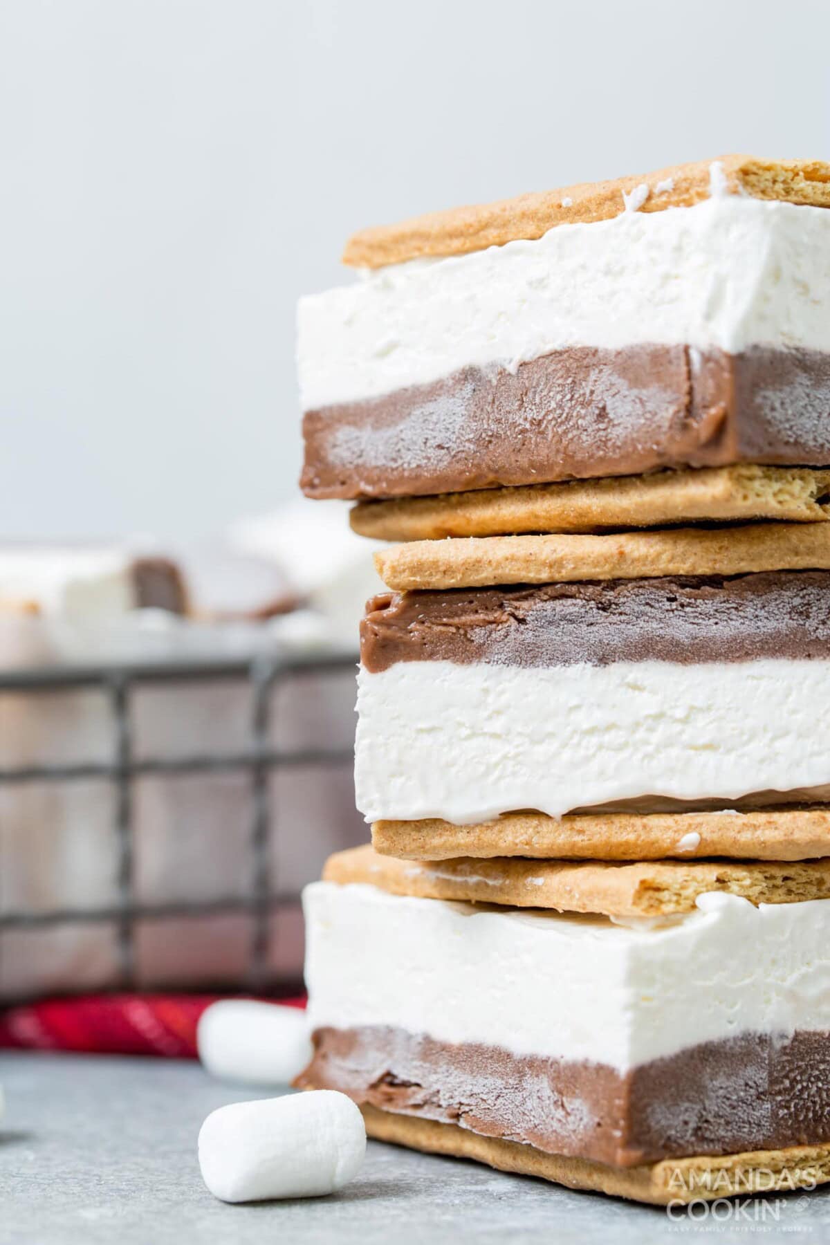 stack of frozen smores