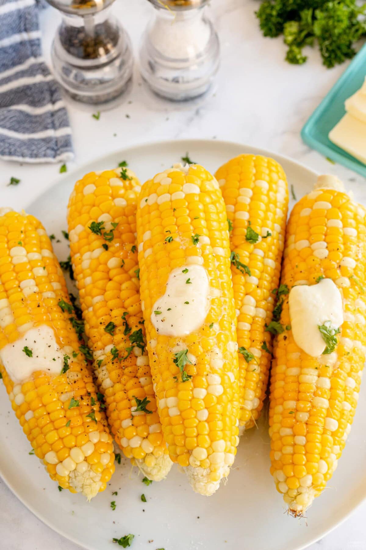 Grilled Corn on the Cob with butter