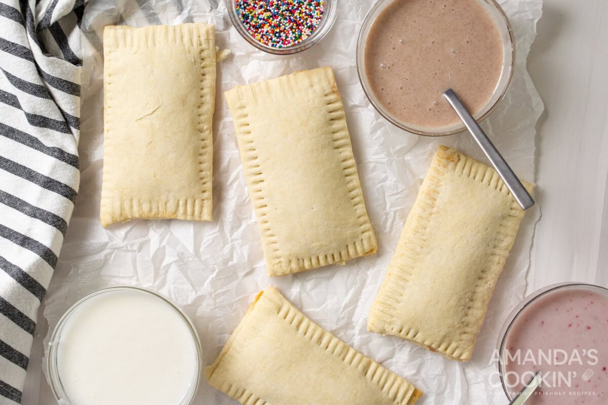 pop tarts with glaze on the side