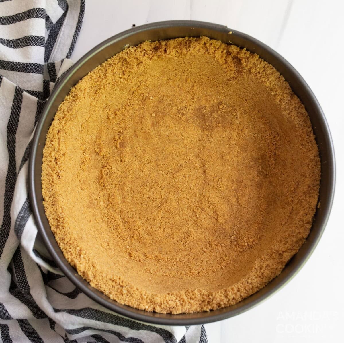 graham cracker crust in 8 inch springform pan
