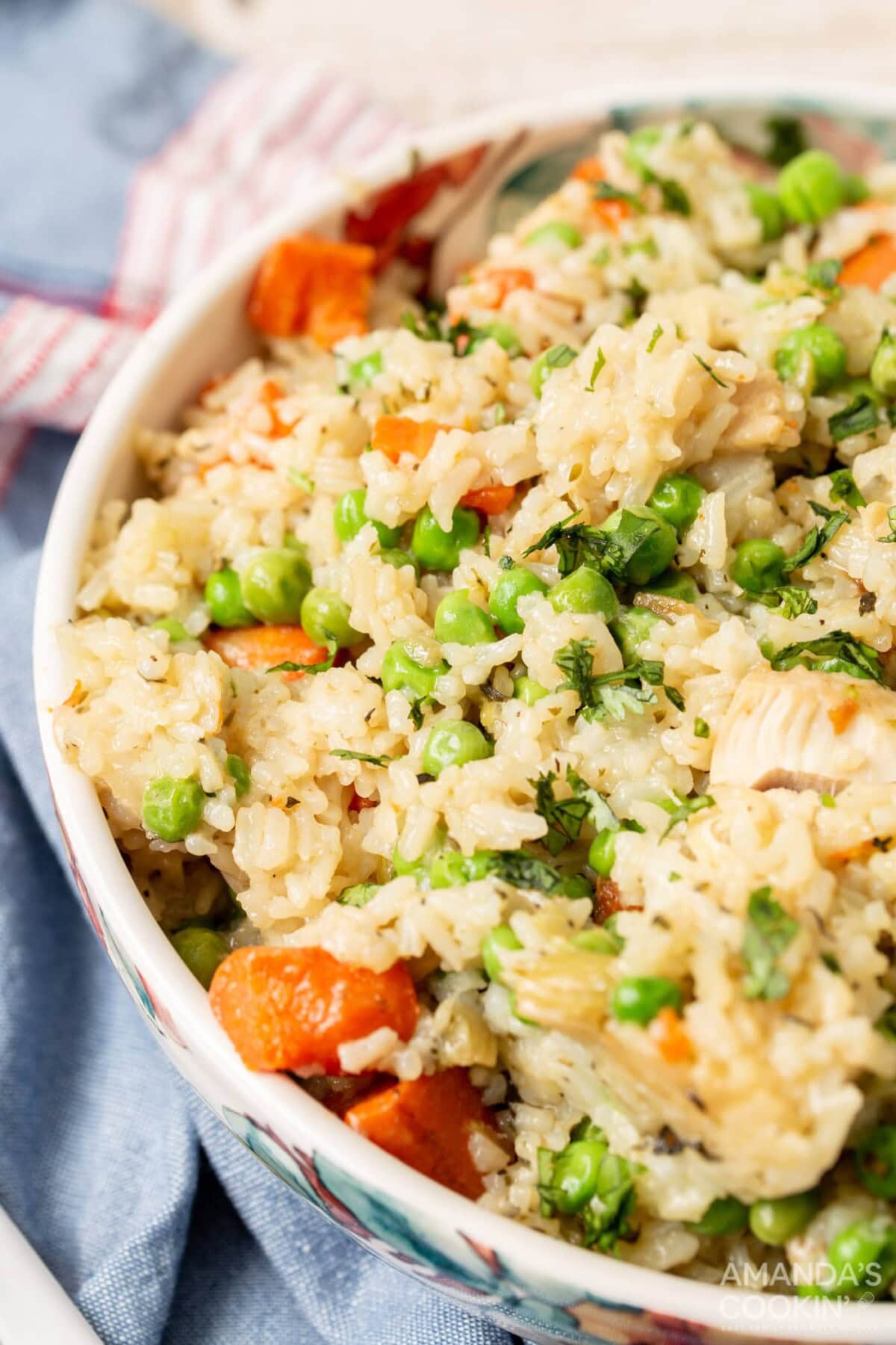 bowl of instant pot chicken and rice