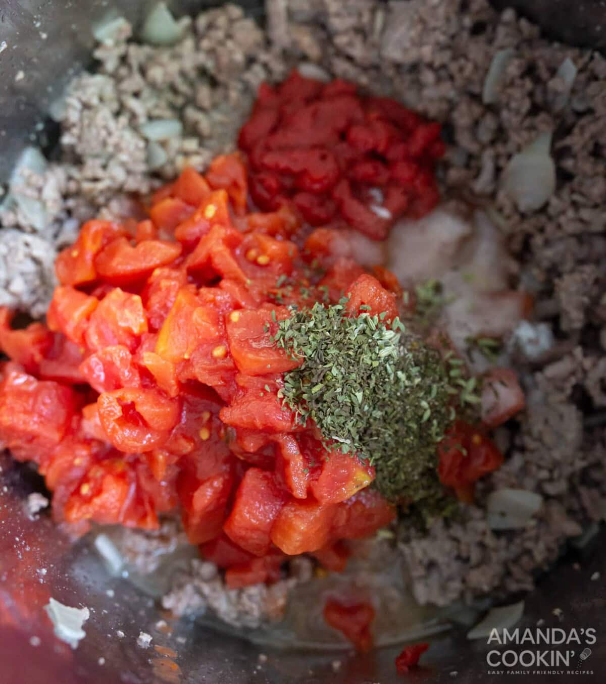 lasagna meat sauce ingredients in the instant pot