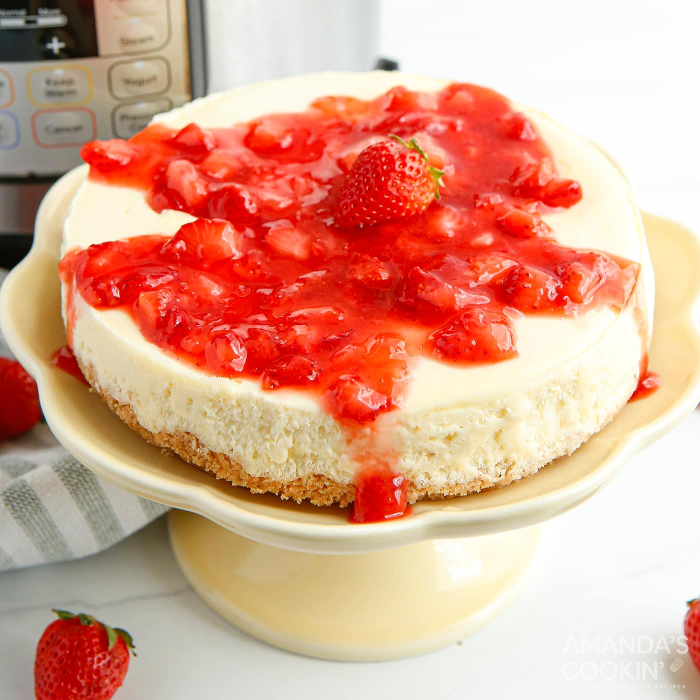 Recipe This  Instant Pot Strawberry Cheesecake