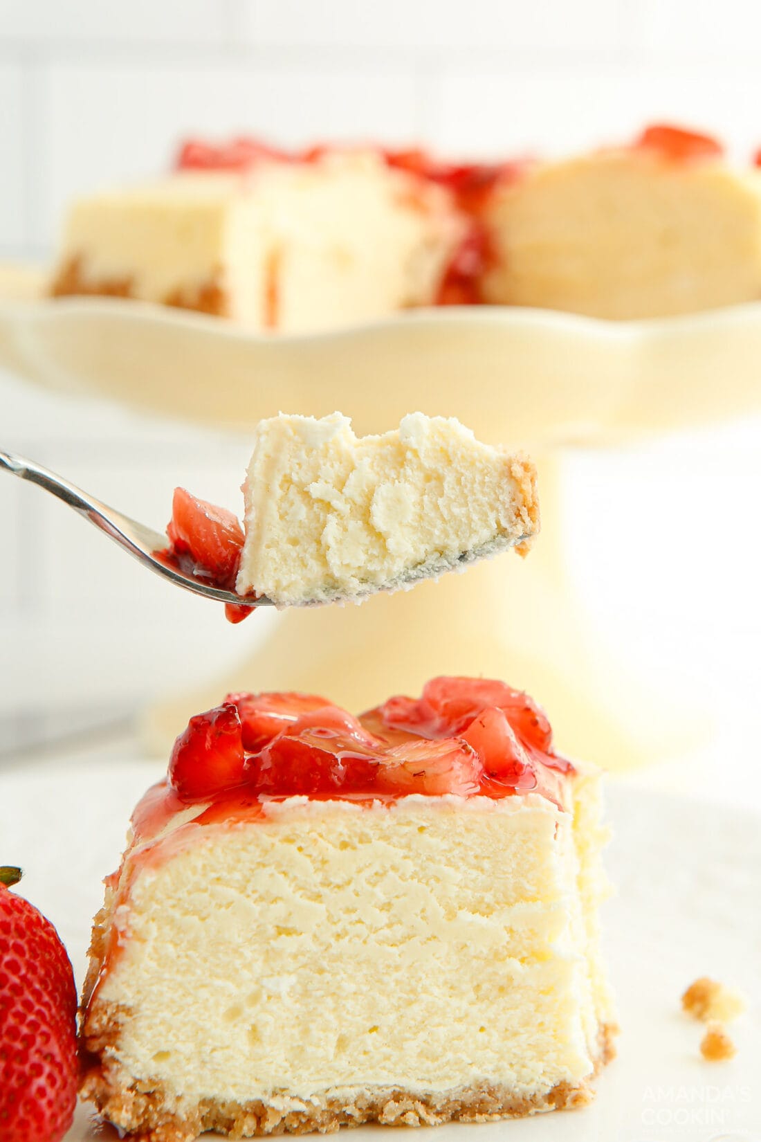 fork of Instant Pot Strawberry Cheesecake