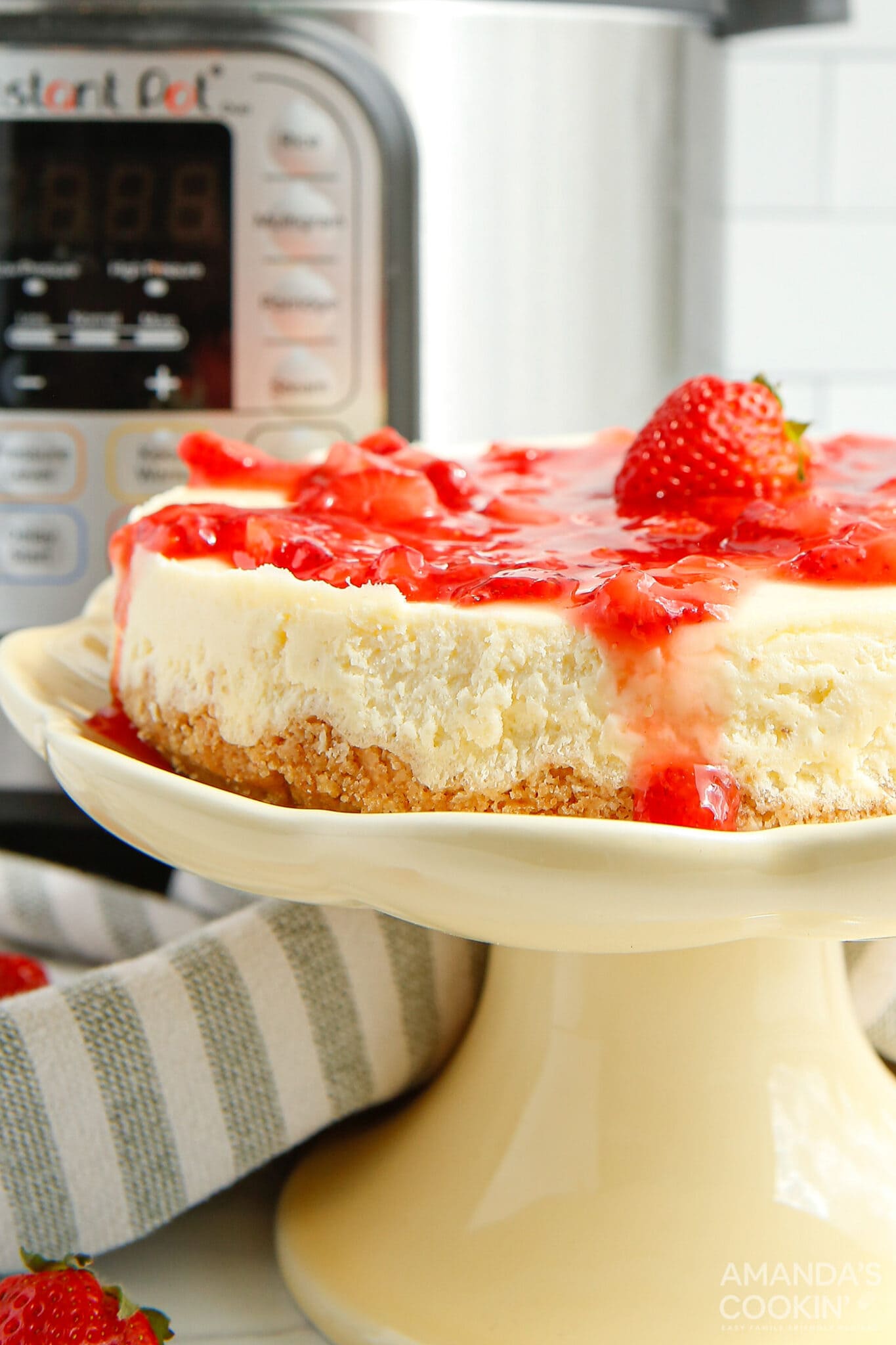 Instant Pot Strawberry Cheesecake Amanda's Cookin' Instant Pot