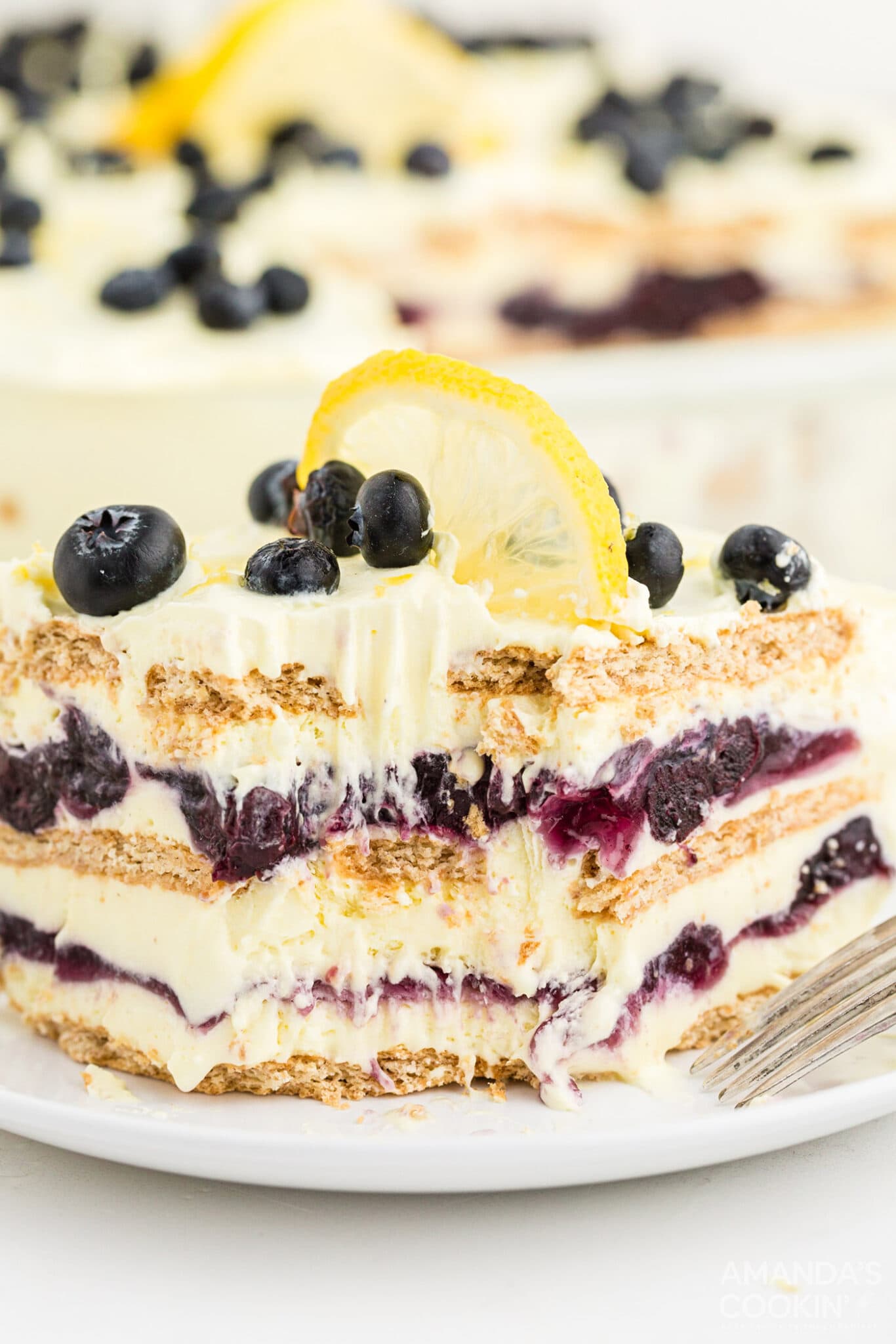 Lemon Blueberry Icebox Cake Amanda S Cookin One Pan Desserts