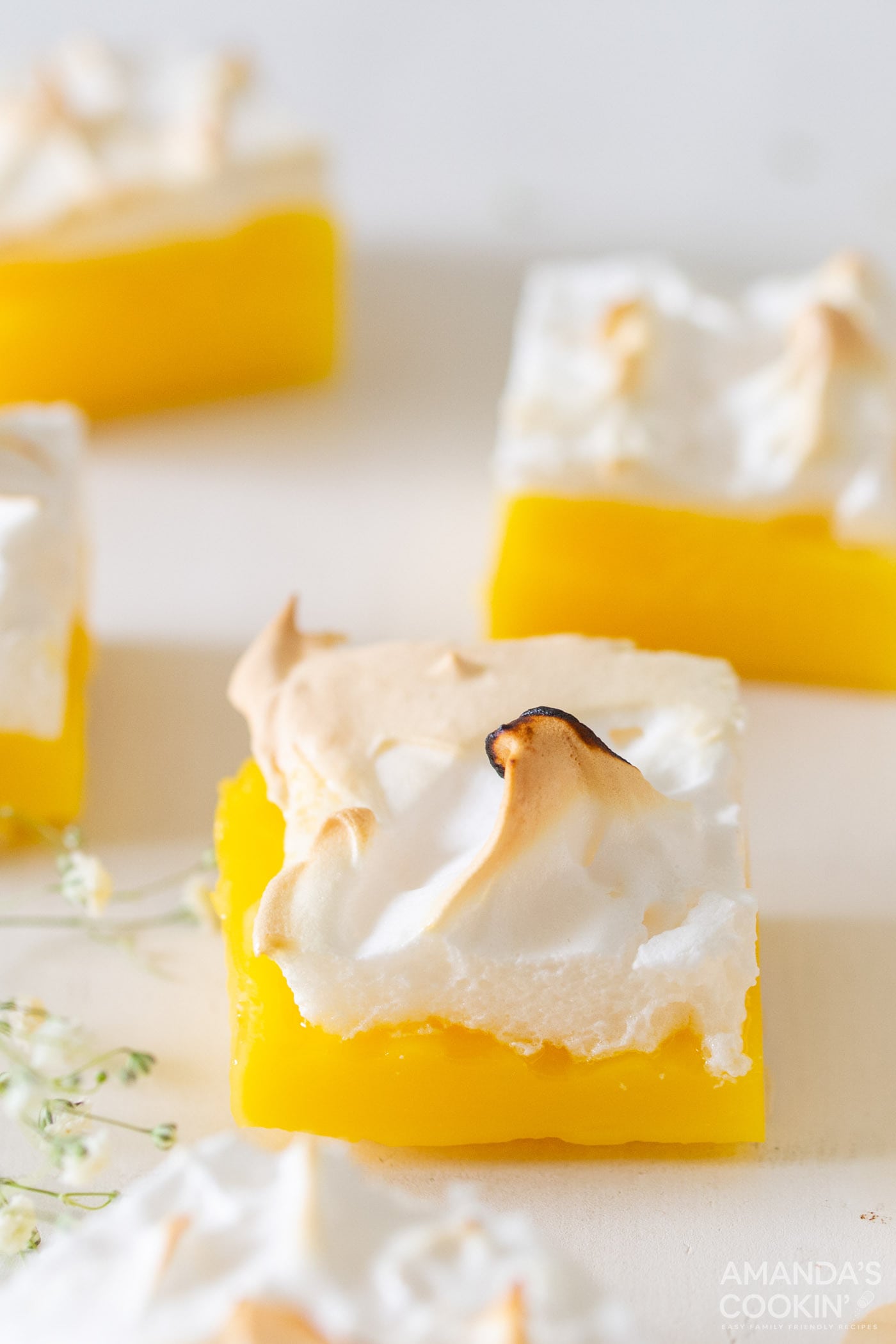 Lemon Meringue Pie Bars - Amanda's Cookin' - One Pan Desserts