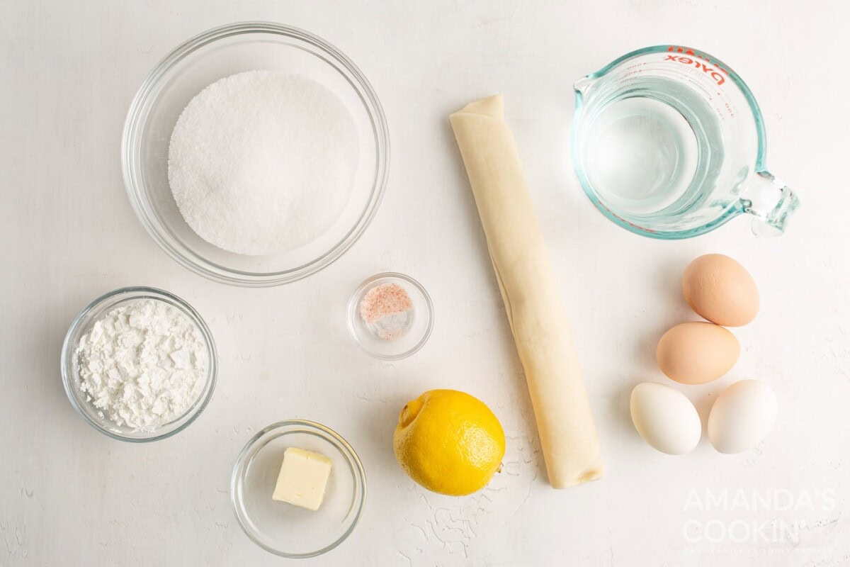ingredients for Lemon Meringue Pie Bars