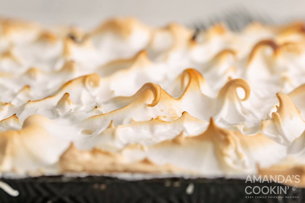 browned meringue topping