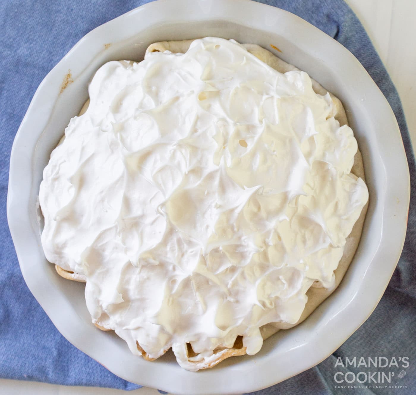 lemon meringue pie with peaks