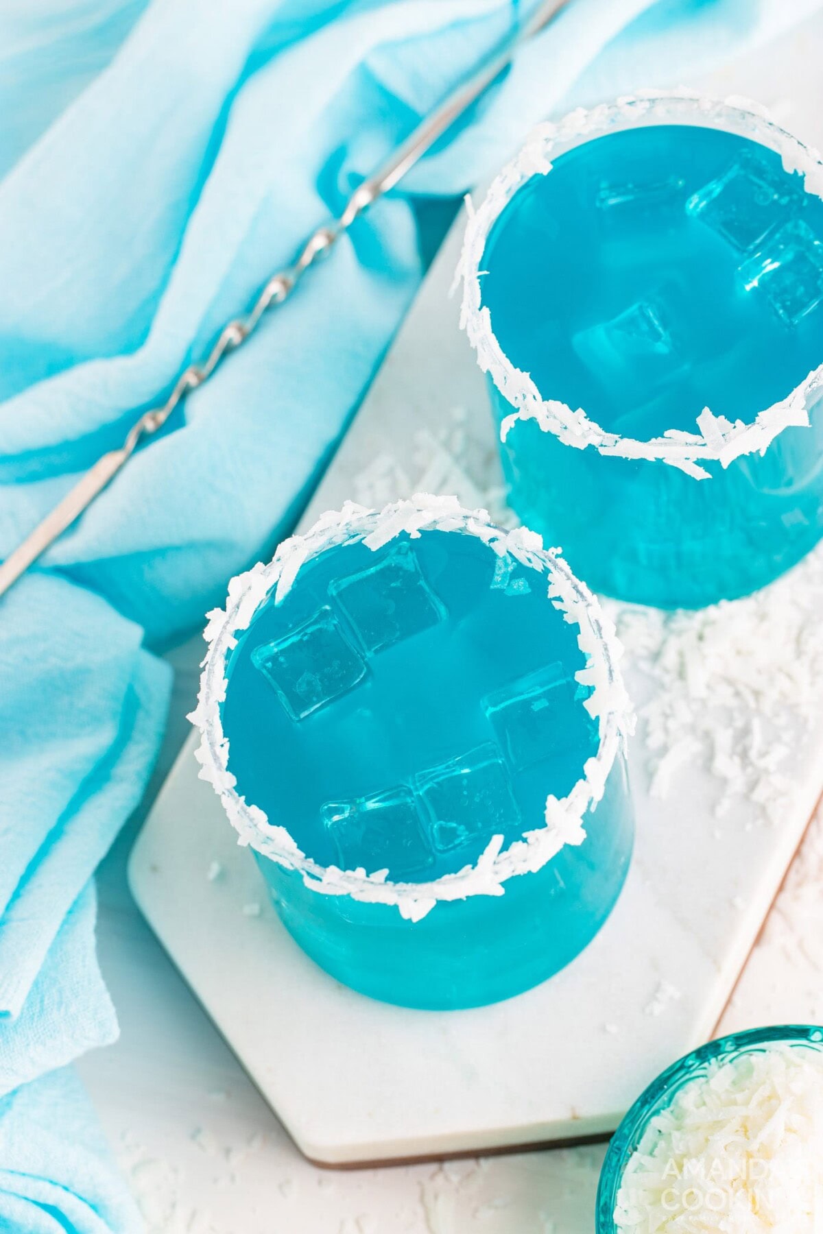 overhead photo of Ocean Water Cocktail