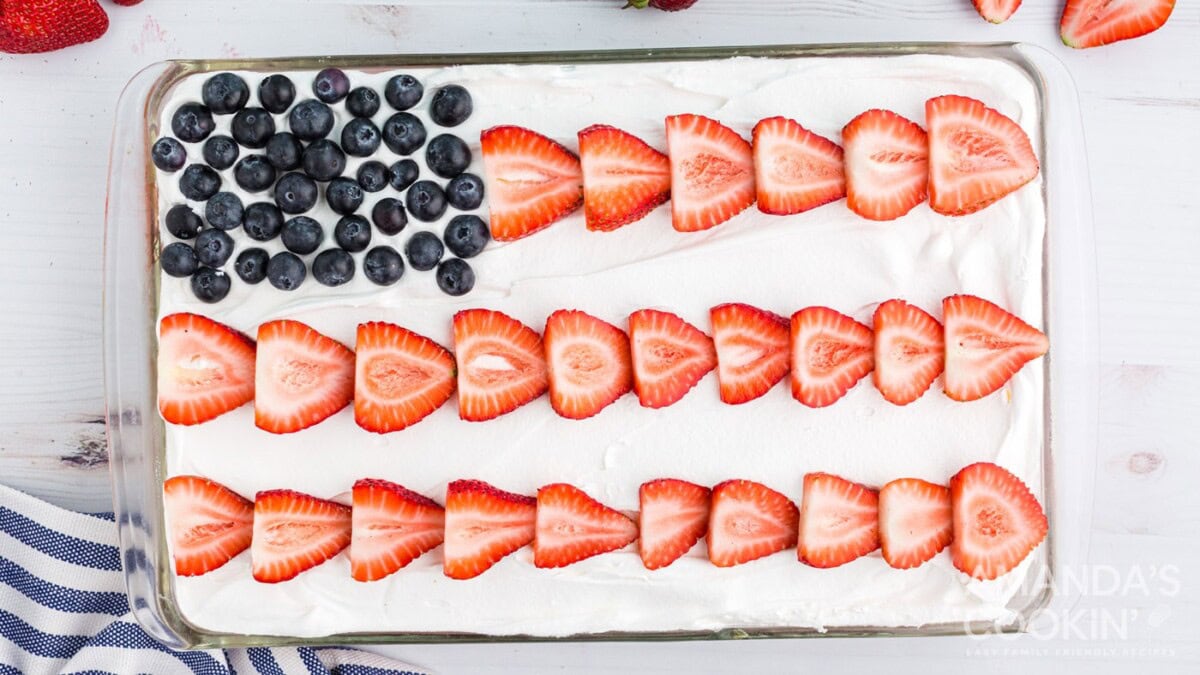 cake decorated like an american flag