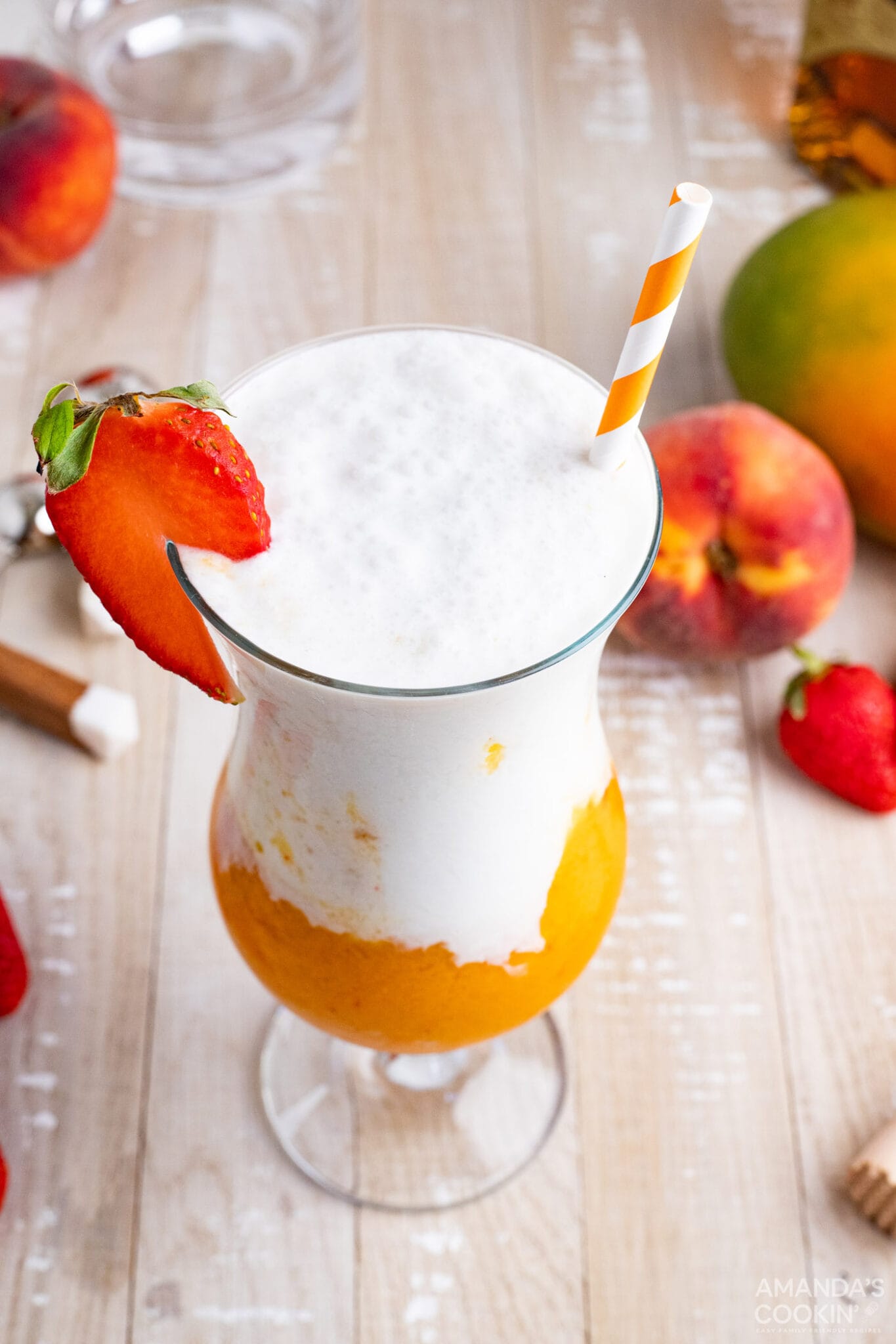 Tropical Rum Slush Amanda's Cookin' Cocktails