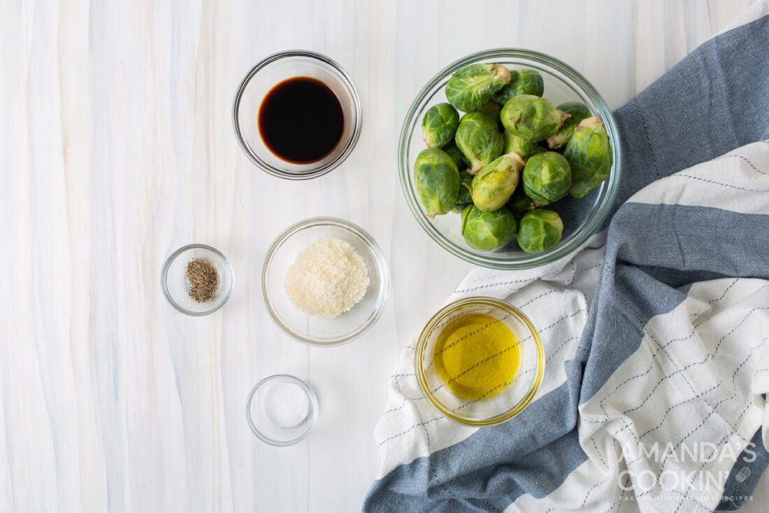 ingredients for Air Fryer Brussels Sprouts