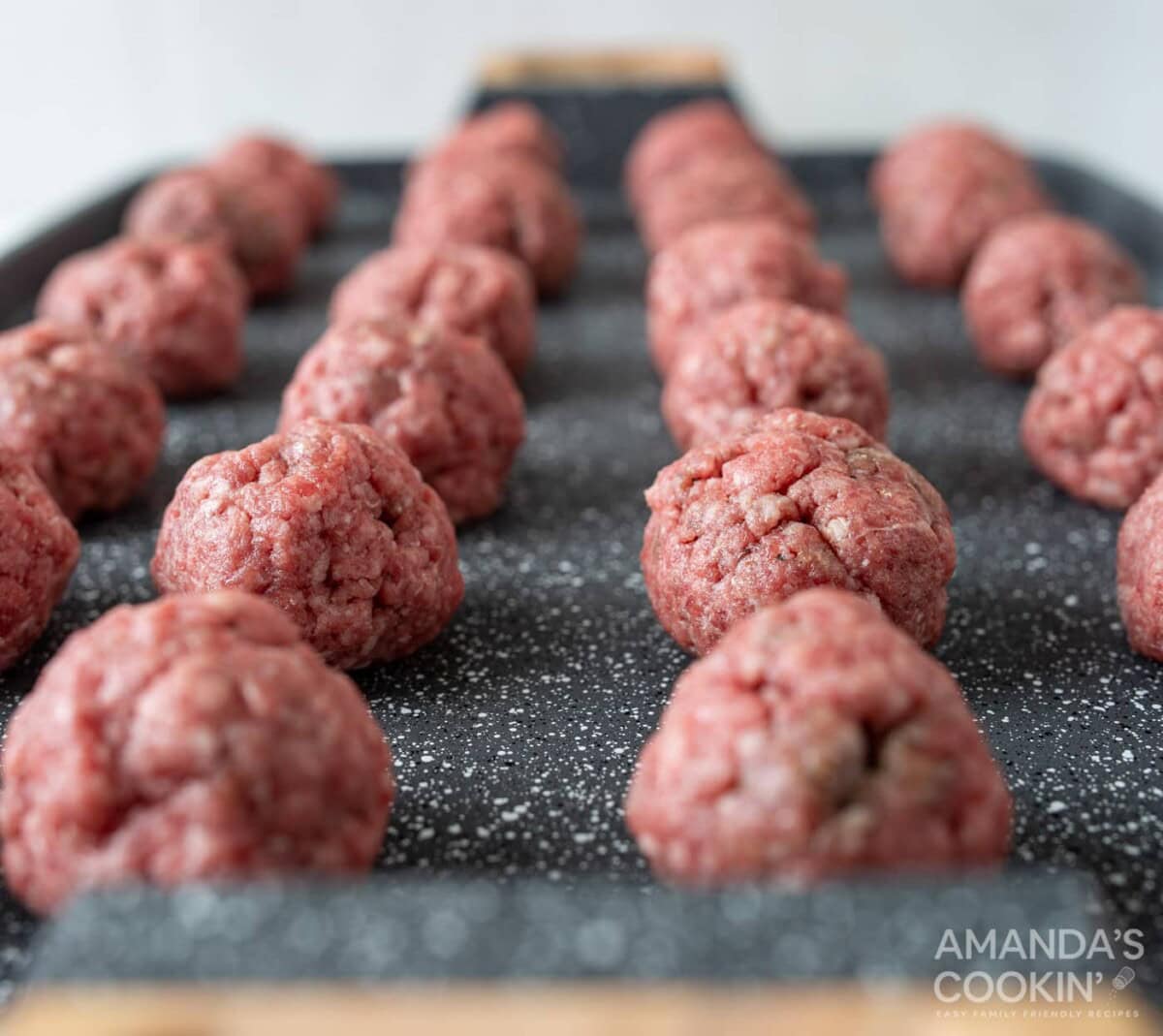 meatballs on baking sheet