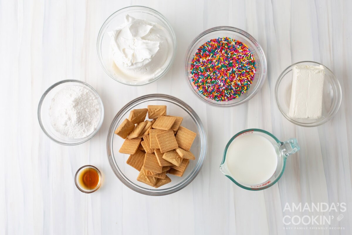 Funfetti Icebox Cake ingredients
