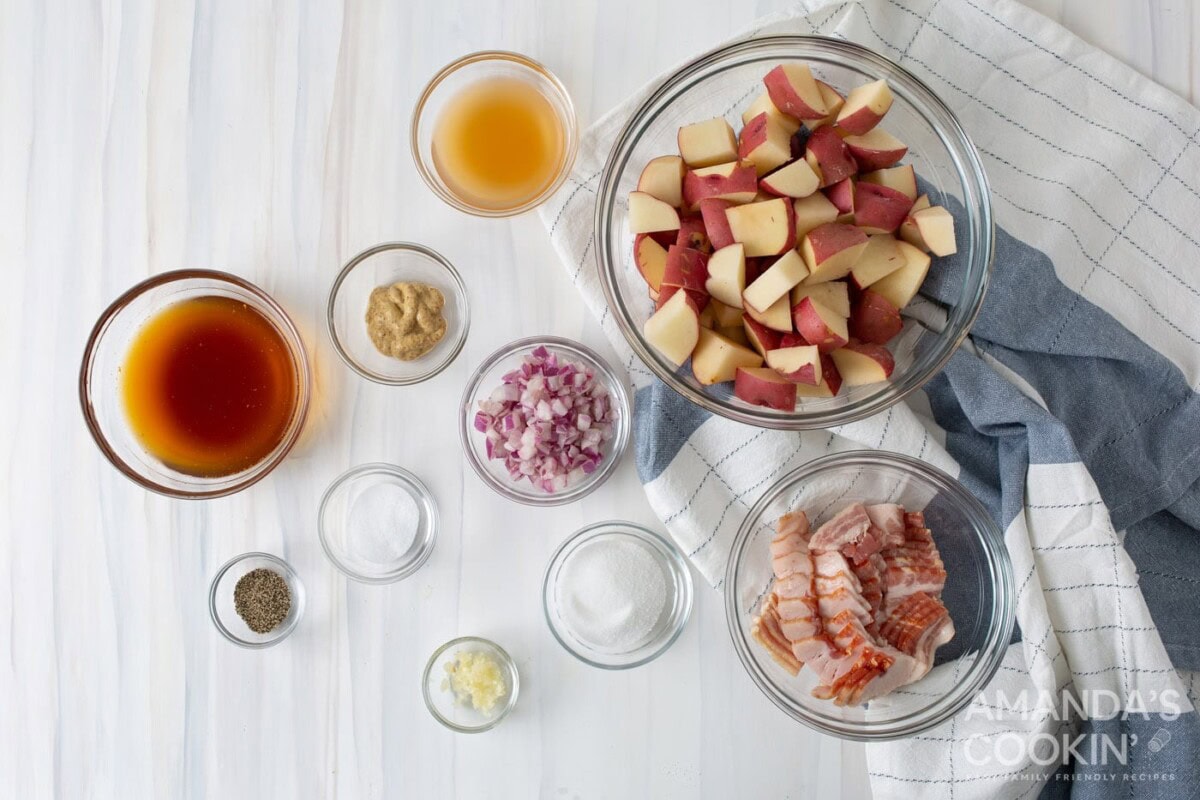 ingredients for German Potato Salad