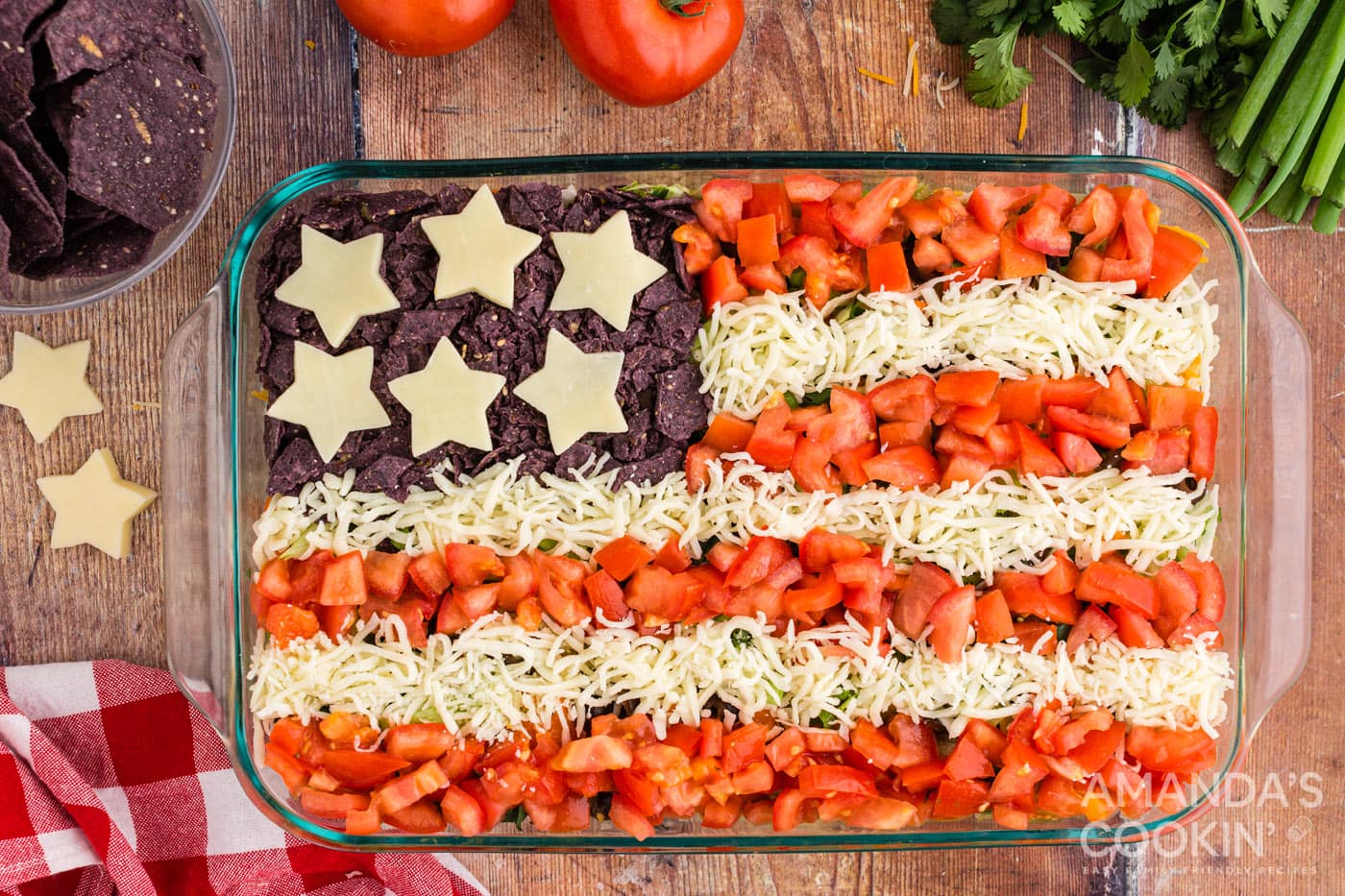 Taco Salad Flag - Amanda's Cookin' - Patriotic