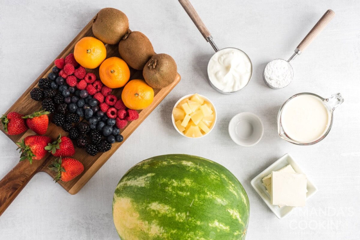 ingredients for Watermelon Pizza