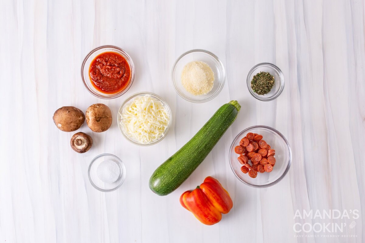 Zucchini Pizza Bites ingredients