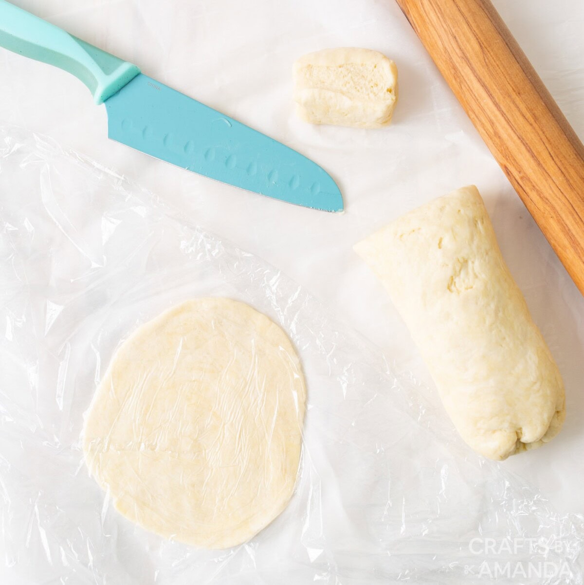 Jiffy pie dough mix cut into discs