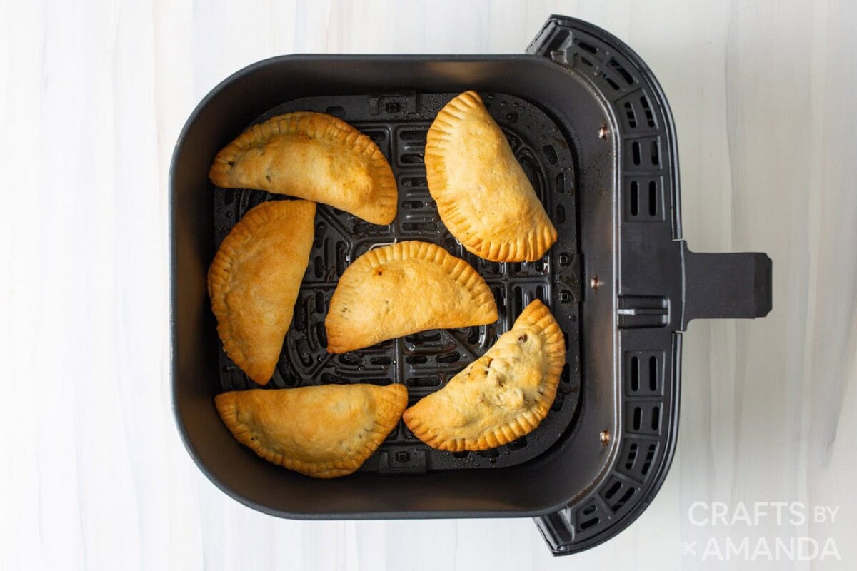 golden brown air fryer empanadas