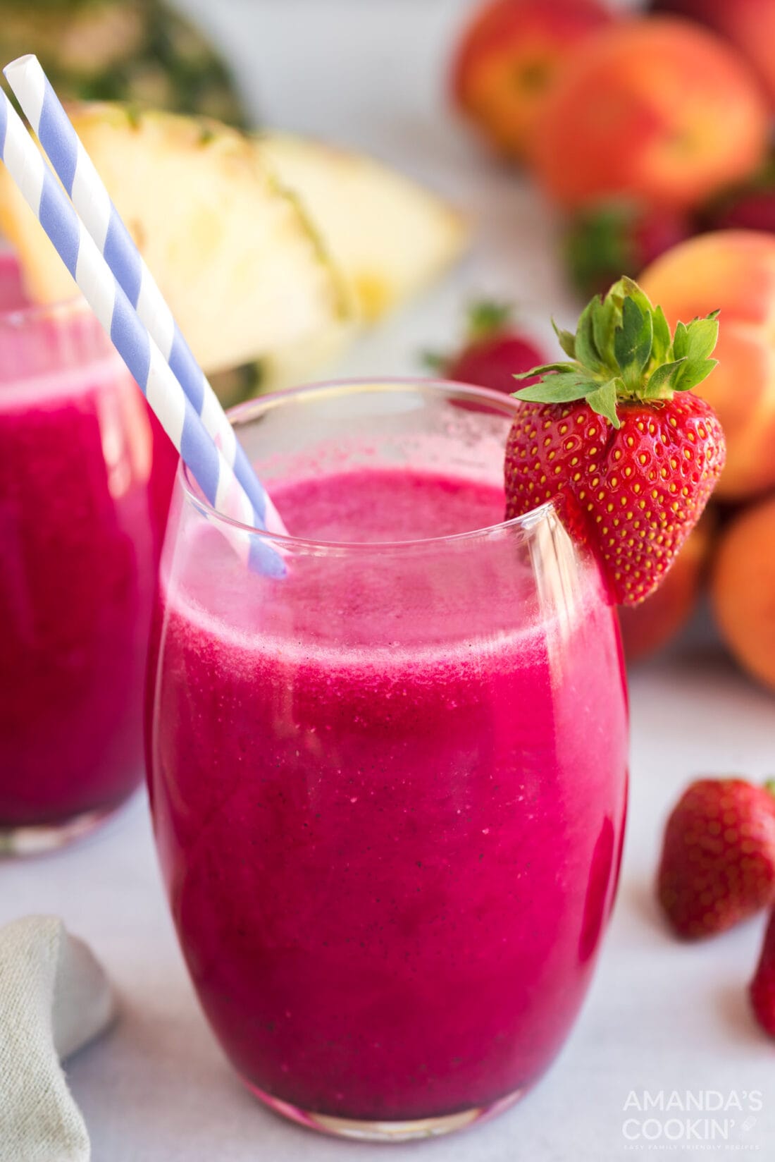 wine slushie with straw