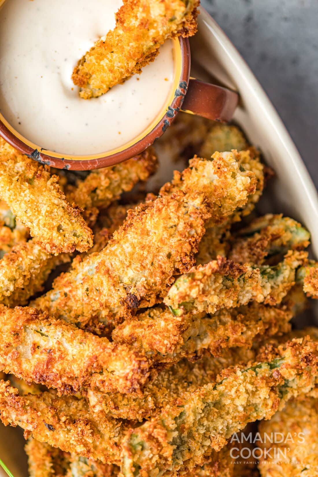 Air Fryer Jalapeno Fries with dip