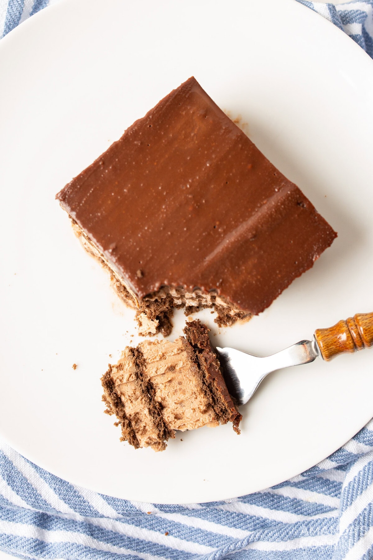 overhead shot of Chocolate Icebox Cake