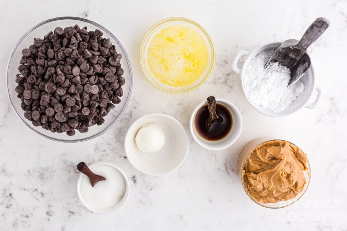 ingredients for Chocolate Peanut Butter Balls