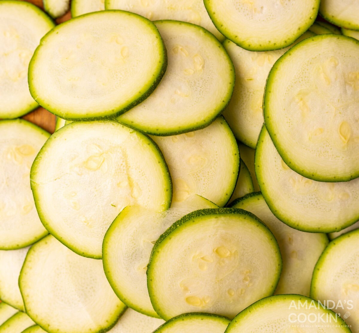 sliced zucchini
