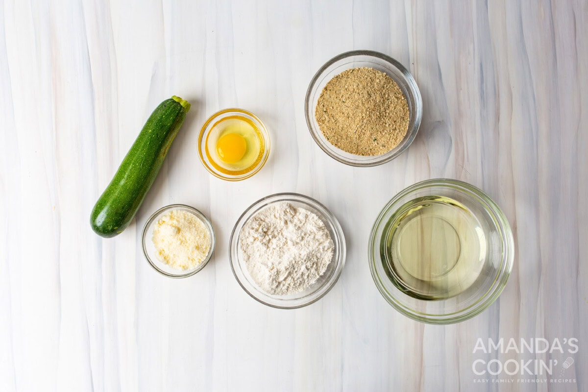 ingredients for Fried Zucchini