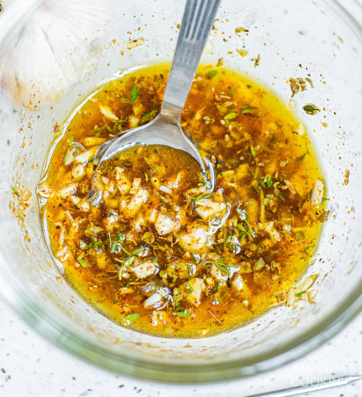 marinade ingredients in a mixing bowl