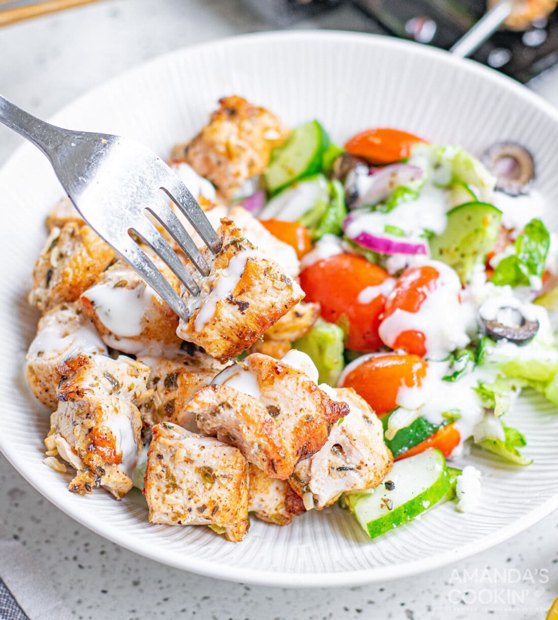 Greek Chicken with salad