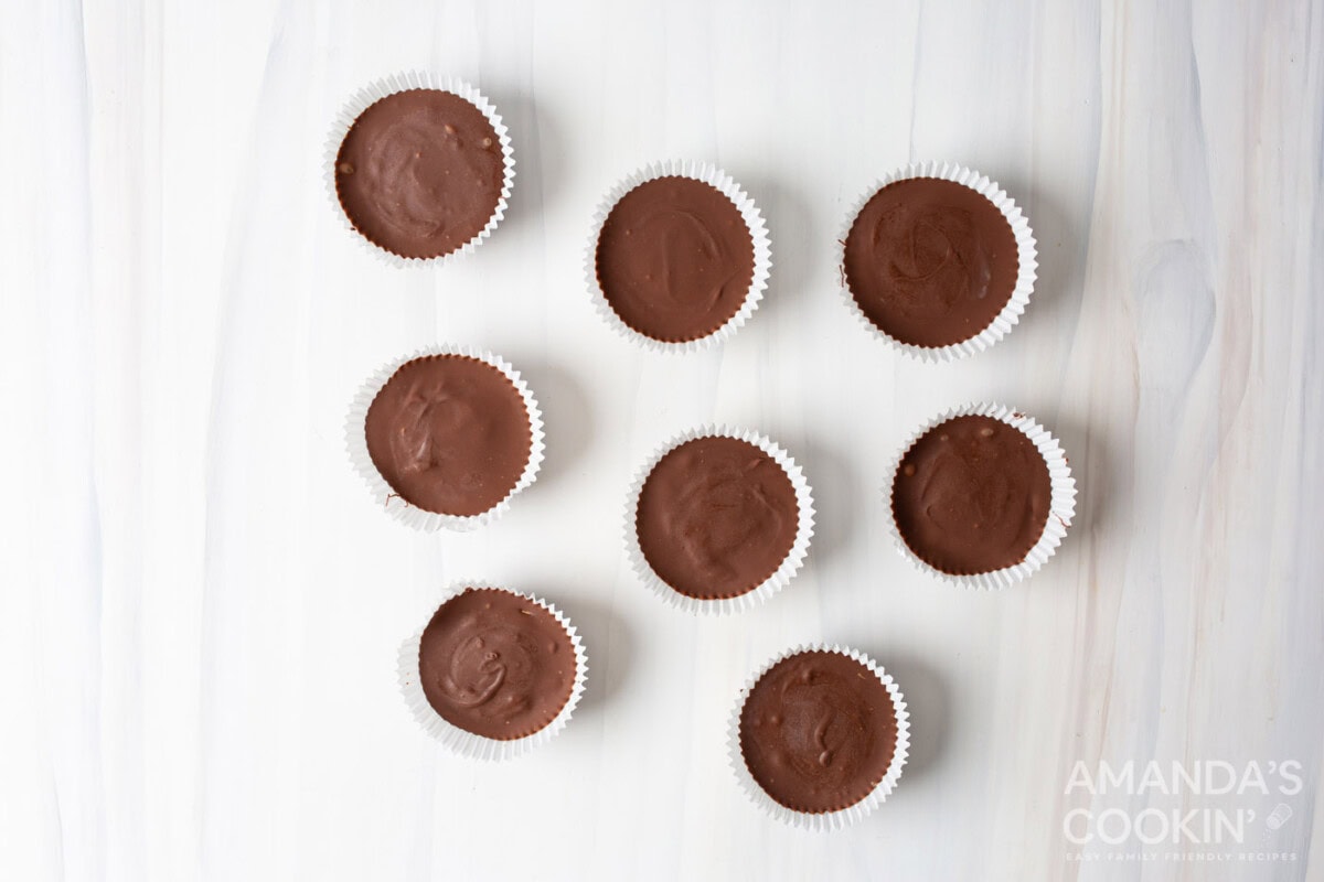 peanut butter cups in cupcake liners