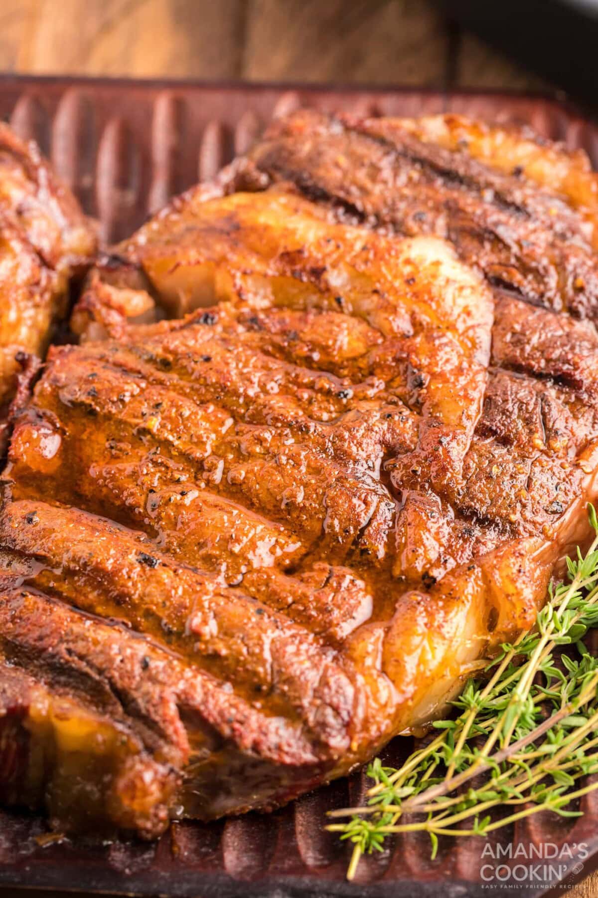 close up of Smoked Ribeye