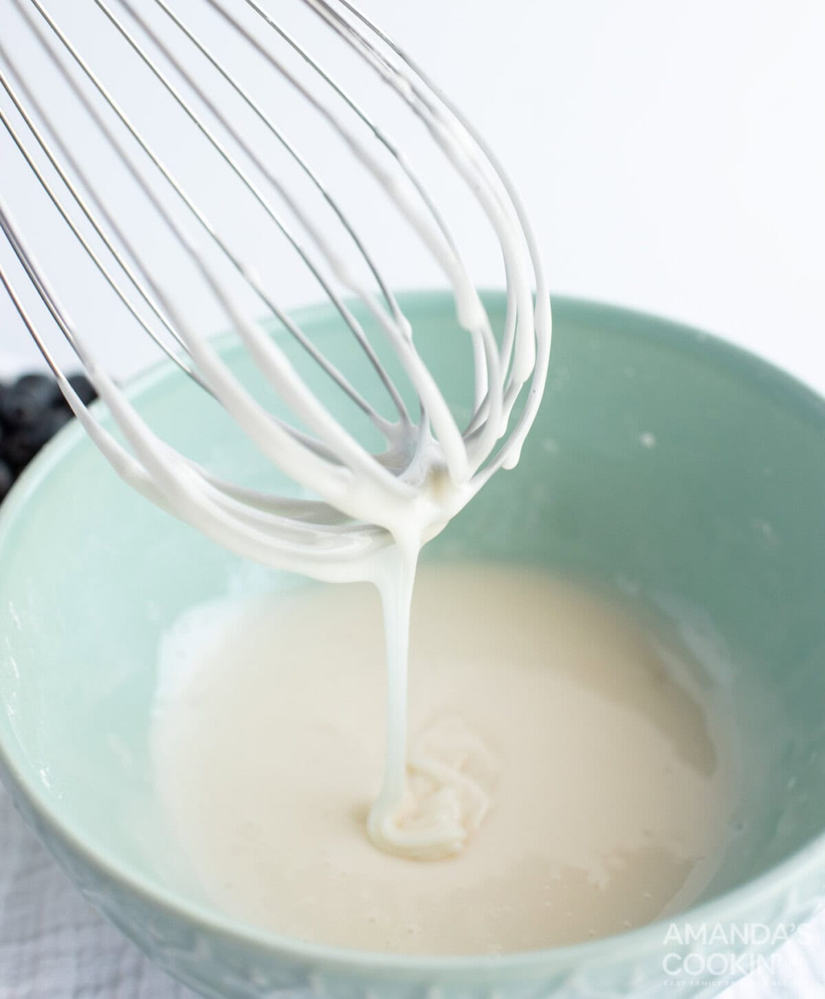 whisk in glaze