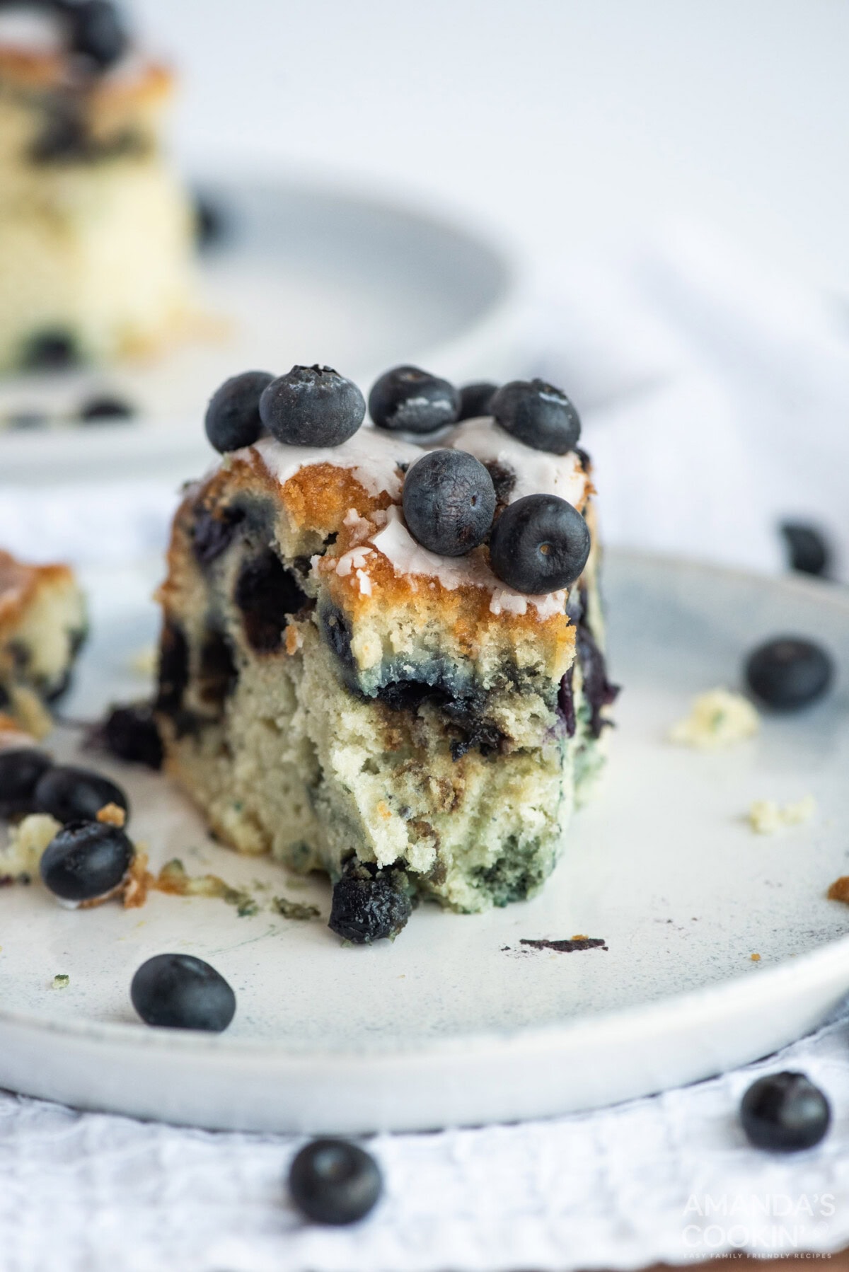 slice of Blueberry Bundt Cake
