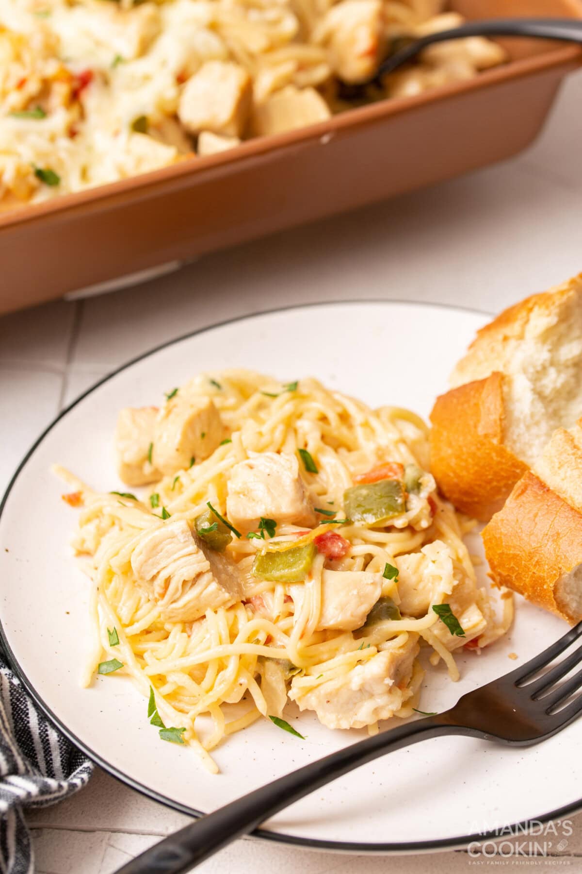 plate of Chicken Spaghetti