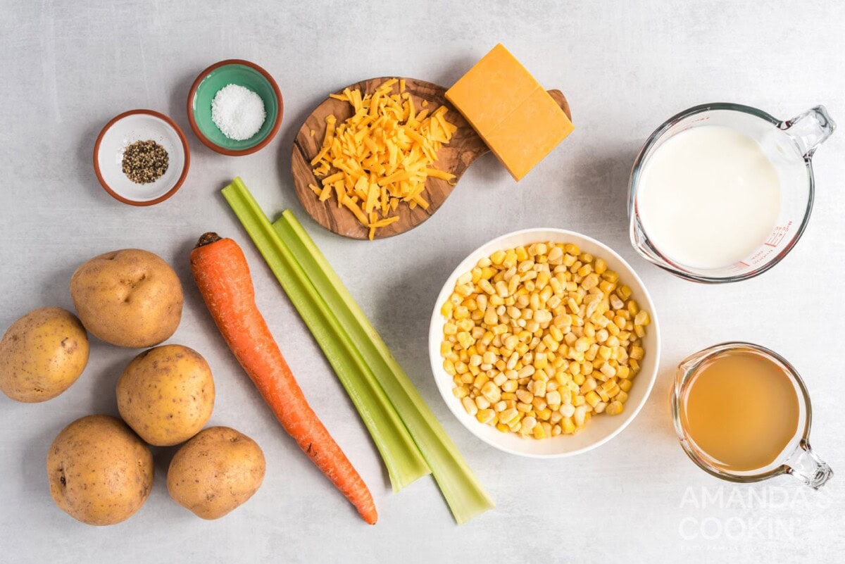 ingredients for corn chowder