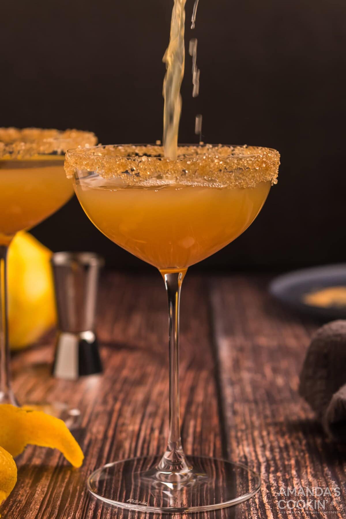 pouring a cocktail
