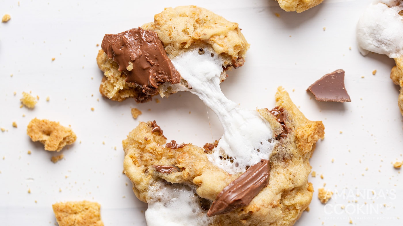 S'mores cookies are soft, chewy, and jam-packed with all the classic s'mores fixin's!