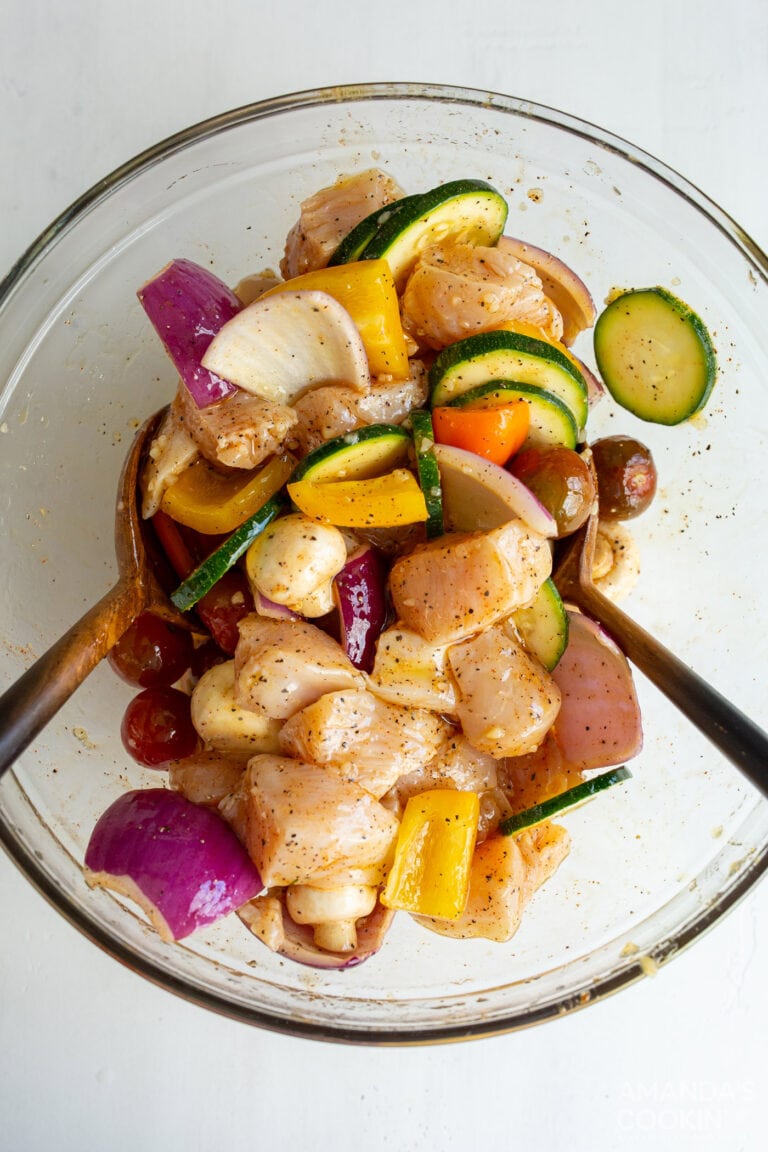 Air Fryer Chicken Kabobs Amanda's Cookin' Air Fryer Recipes