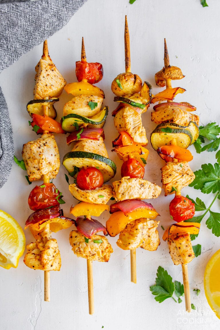 Air Fryer Chicken Kabobs Amanda S Cookin Air Fryer Recipes