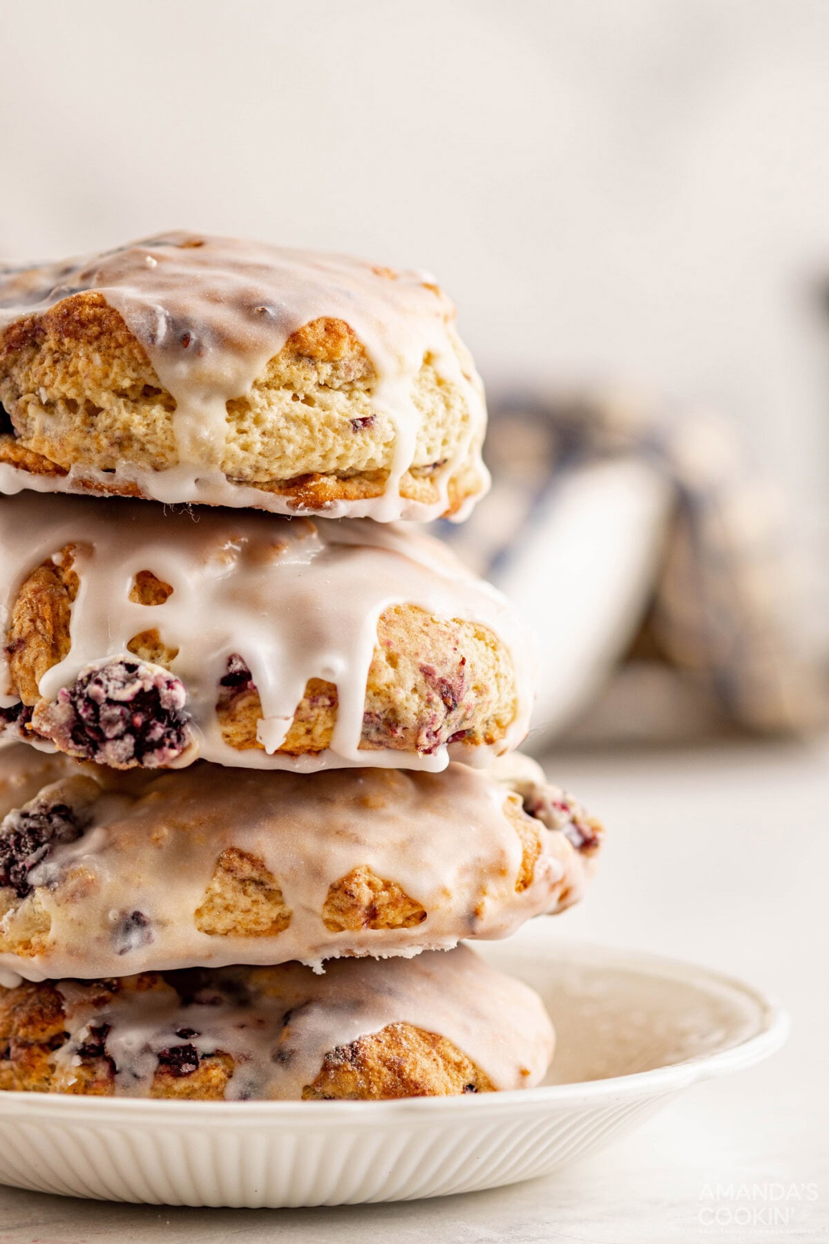 stack of Blackberry Scones