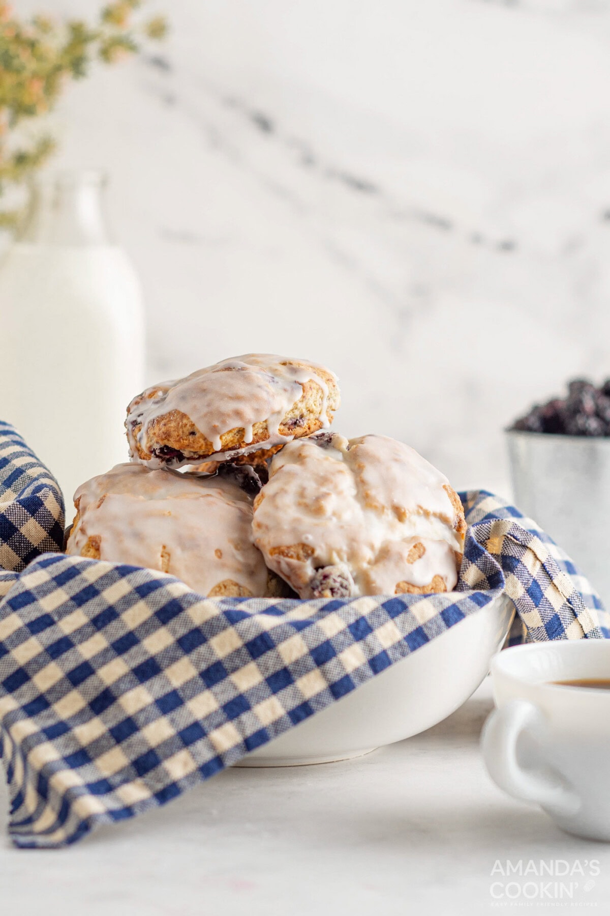 basket of Blackberry Scones
