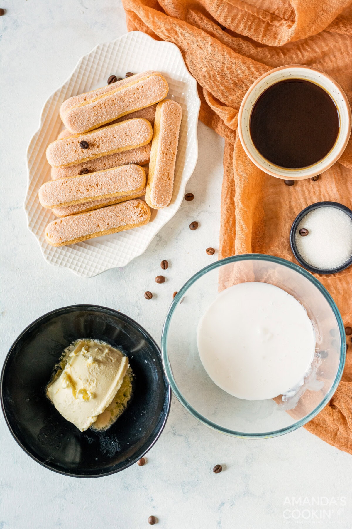 ingredients for making Individual Tiramisu