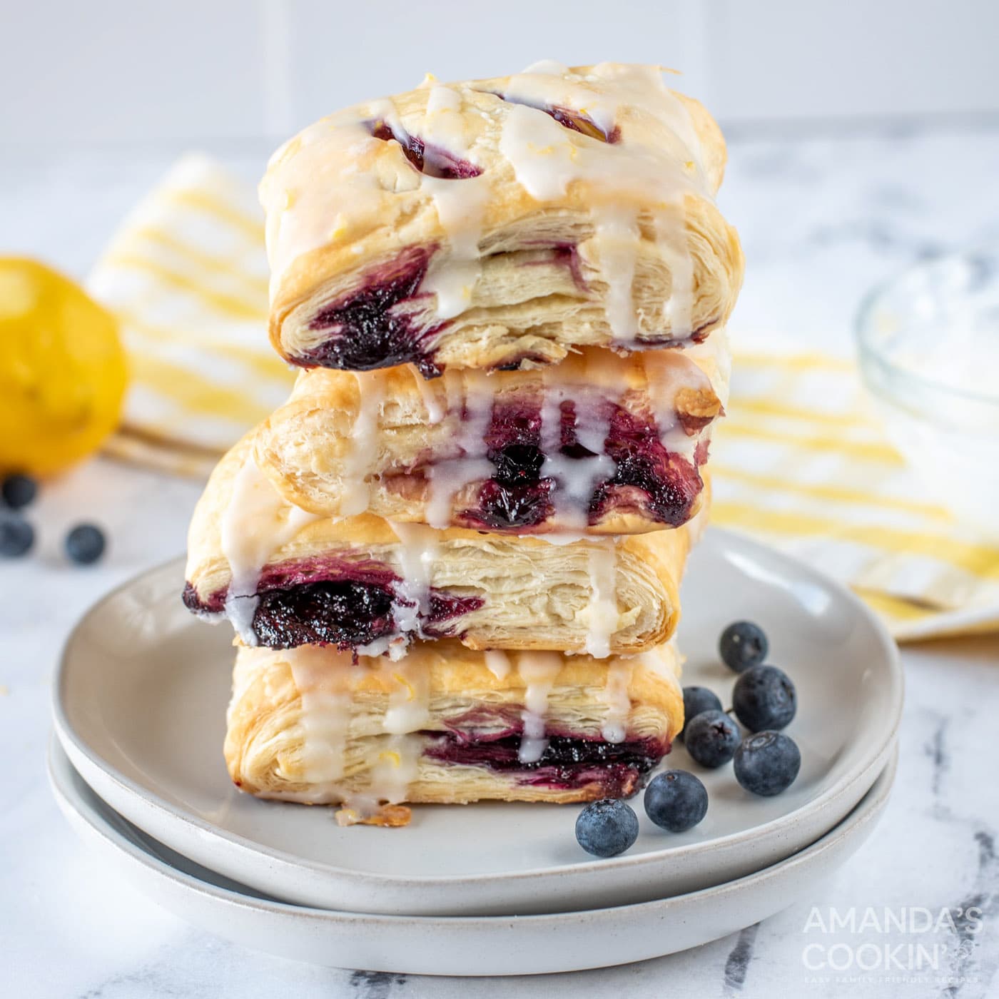 Blueberry Puff Pastry - Pies and Tacos