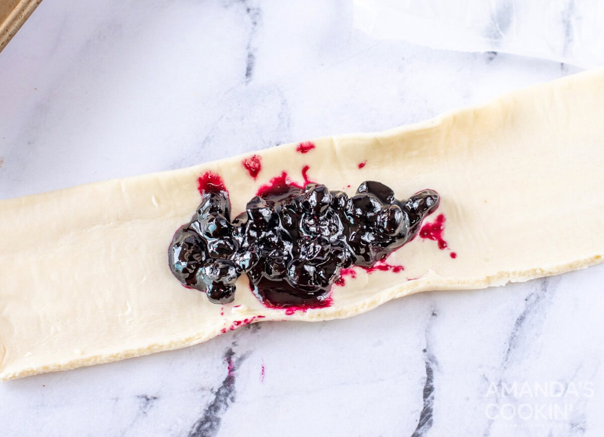 blueberry in pastry dough