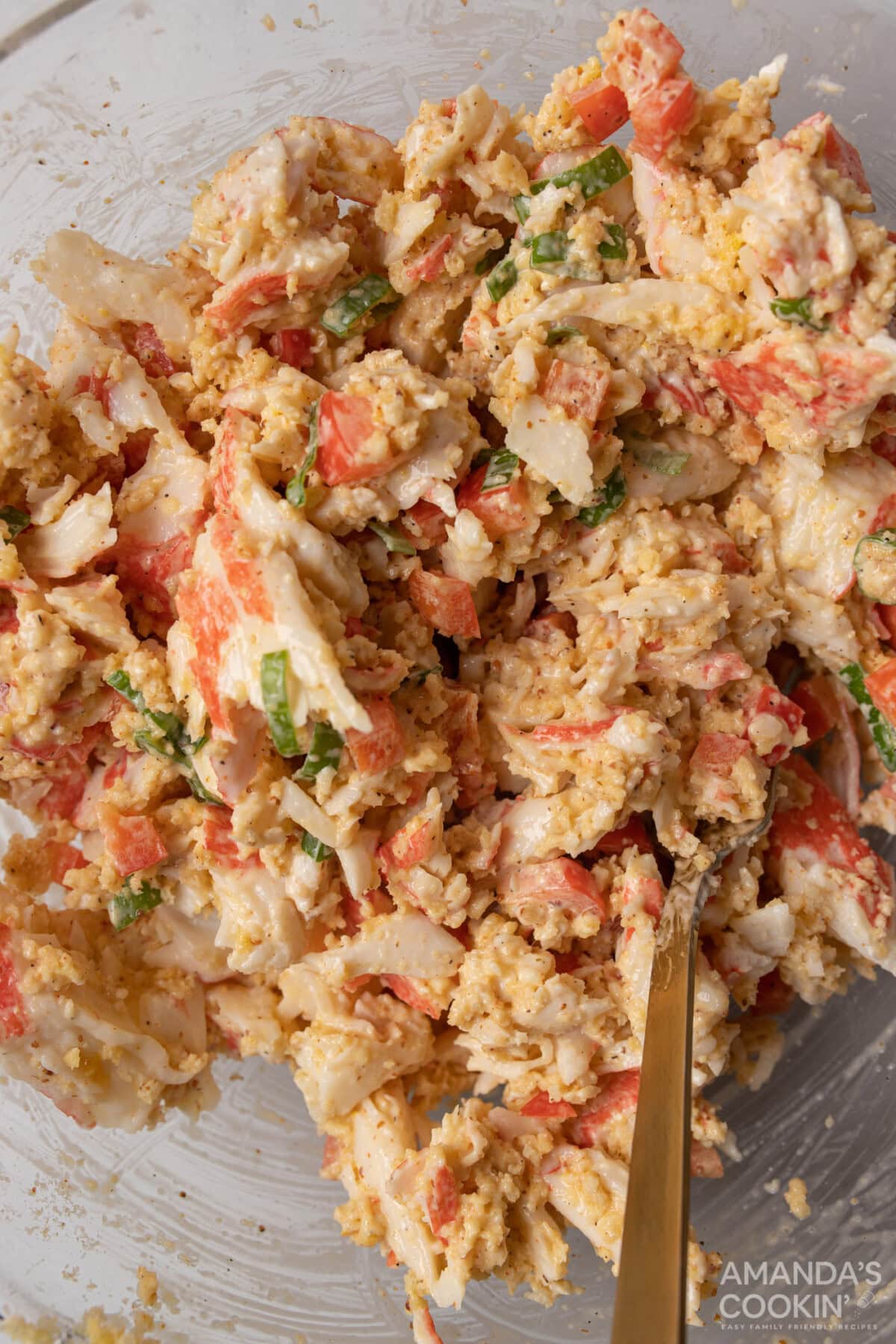 crab cake mixture in a bowl